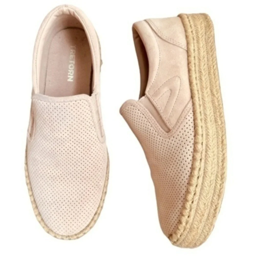 TRETORN EMILIA 3 PLATFORM SUEDE ESPADRILLES BLUSH SIZE 7